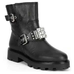 Karl Lagerfeld moto boots